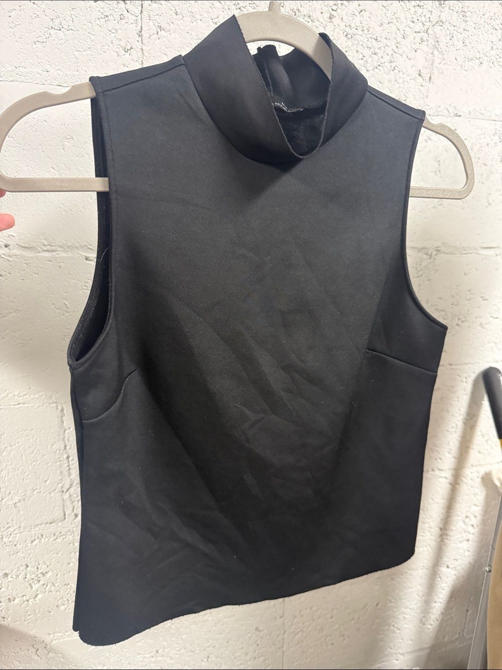 Sleeveless Black Mock Neck Women's Top Size Medium NWOT ZARA - Womens Top